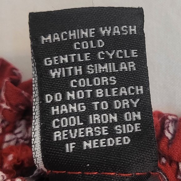 Rue 21 Women's Large Off-Shoulder Red Floral Stretchy Boho Blouse - Picture 6 of 6